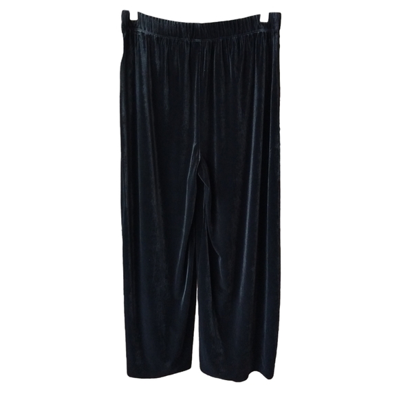 Black Velvet Wide Leg Pants Plus Size 2X - Picture 13 of 14